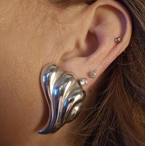 Taxco Sterling Silver Clip Earrings